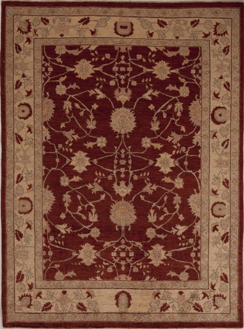 Pishavar Red Hand Knotted 59 X 711  Area Rug 251-13604 Image 0