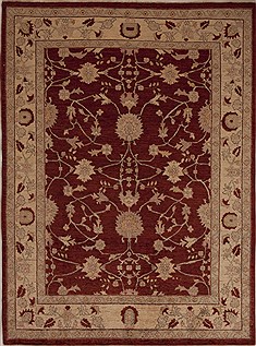 Pishavar Red Hand Knotted 5'9" X 7'11"  Area Rug 251-13604