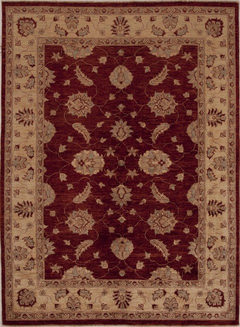 Pishavar Red Hand Knotted 56 X 76  Area Rug 251-13608 Image 0