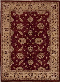 Pishavar Red Hand Knotted 5'6" X 7'6"  Area Rug 251-13608