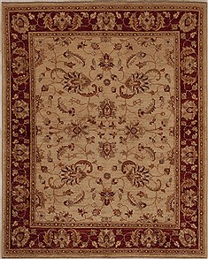 Pishavar Beige Hand Knotted 5'0" X 6'3"  Area Rug 251-13609