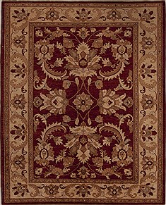 Pishavar Red Hand Knotted 5'9" X 7'2"  Area Rug 251-13612