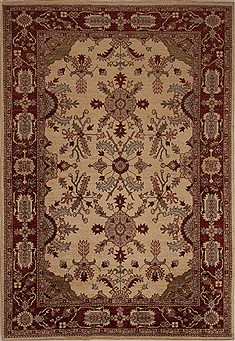 Pishavar Beige Hand Knotted 5'6" X 7'11"  Area Rug 251-13650