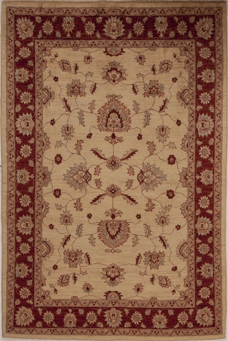 Pishavar Beige Hand Knotted 55 X 710 Area Rug 251-13670 Image 0