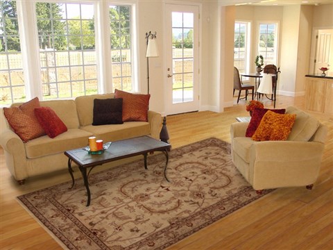Pishavar Beige Hand Knotted 62 X 89 Area Rug 251-13691 Image 4