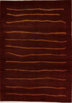 Pakistani Pishavar Brown Rectangle 7x9 ft Wool Carpet 13705