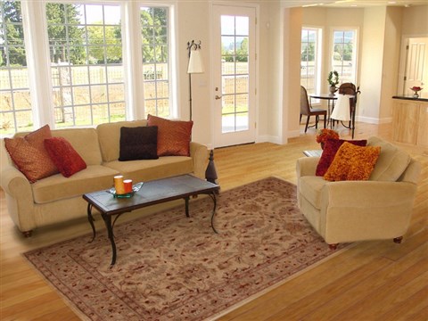 Pishavar Beige Hand Knotted 72 X 98 Area Rug 251-13711 Image 4