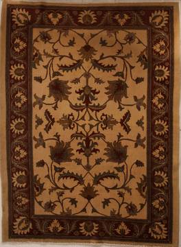 Pishavar Beige Hand Knotted 7'9" X 10'6"  Area Rug 251-13713