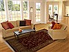 Pishavar Red Hand Knotted 83 X 99 Area Rug 251-13723 Thumb 4