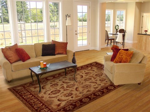 Pishavar Beige Hand Knotted 80 X 100  Area Rug 251-13752 Image 4