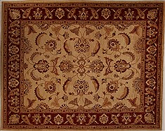 Pishavar Beige Hand Knotted 8'0" X 10'0"  Area Rug 251-13752