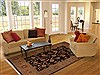 Pishavar Black Hand Knotted 80 X 99 Area Rug 251-13757 Thumb 4