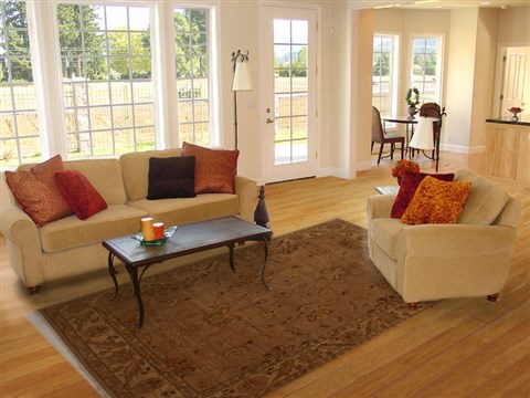 Pishavar Beige Hand Knotted 82 X 99 Area Rug 251-13758 Image 4