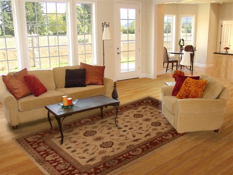 Pishavar Beige Hand Knotted 79 X 911  Area Rug 251-13764 Image 4