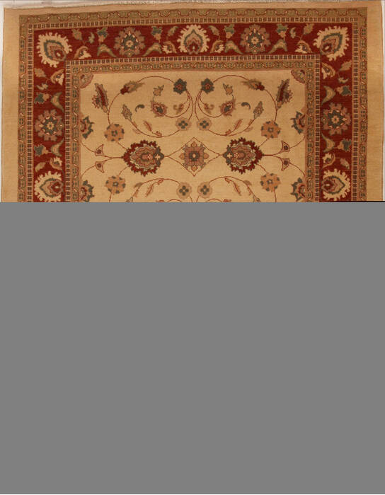Pishavar Beige Hand Knotted 79 X 911  Area Rug 251-13764 Image 0