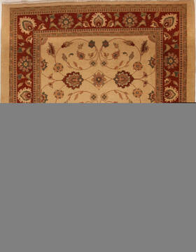 Pishavar Beige Hand Knotted 7'9" X 9'11"  Area Rug 251-13764