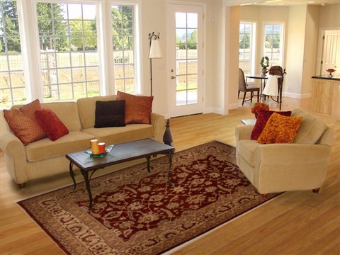Pishavar Red Hand Knotted 79 X 103 Area Rug 251-13765 Image 4