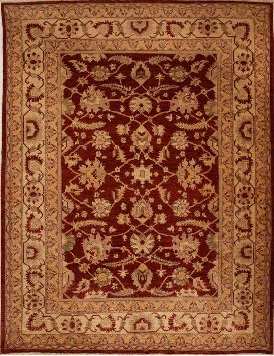 Pishavar Red Hand Knotted 79 X 103 Area Rug 251-13765 Image 0