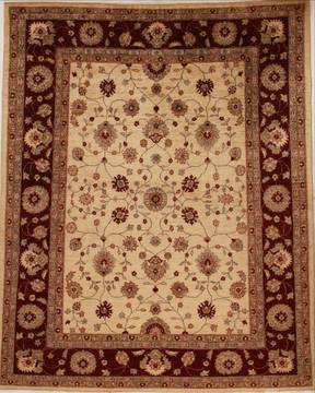 Pishavar Beige Hand Knotted 7'8" X 9'6"  Area Rug 251-13769