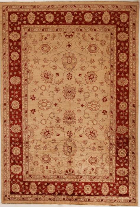 Pishavar Beige Hand Knotted 68 X 911 Area Rug 251-13777 Image 0