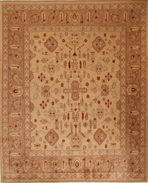 Pishavar Beige Hand Knotted 80 X 98 Area Rug 251-13794 Image 0