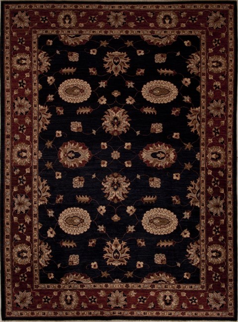 Pishavar Black Hand Knotted 610 X 93  Area Rug 251-13801 Image 0