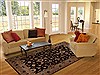 Pishavar Black Hand Knotted 73 X 99 Area Rug 251-13811 Thumb 4