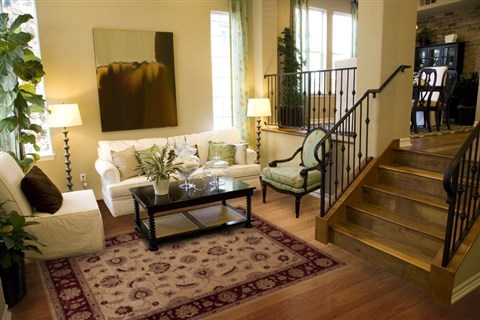 Pishavar Beige Hand Knotted 79 X 99  Area Rug 251-13813 Image 3