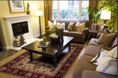 Pishavar Beige Hand Knotted 79 X 99  Area Rug 251-13813 Image 2