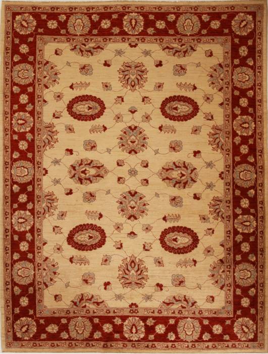 Pishavar Beige Hand Knotted 70 X 93  Area Rug 251-13826 Image 0