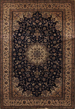 Persian Nain Blue Rectangle 7x10 ft Wool Carpet 13828