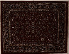 Persian sarouk Red Square 7 to 8 ft Wool Carpet 13838