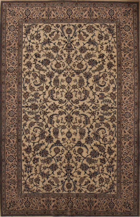 Nain Beige Hand Knotted 68 X 105 Area Rug 251-13844 Image 0