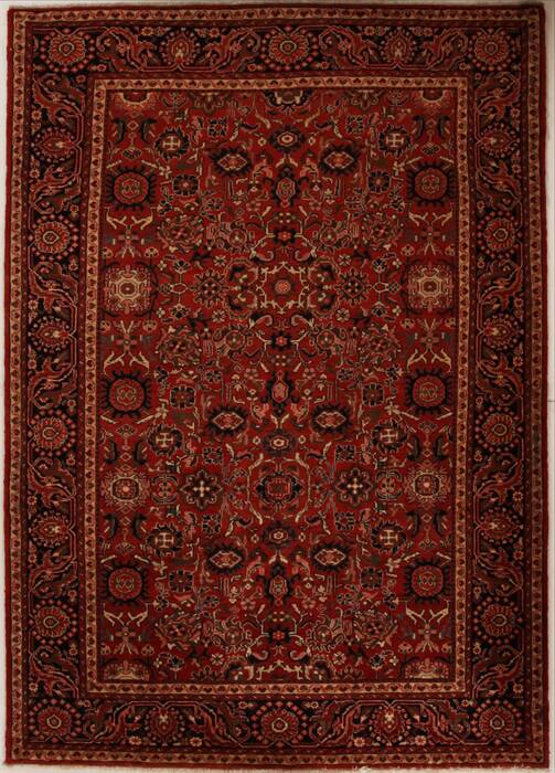 Hamedan Red Hand Knotted 73 X 103 Area Rug 251-13858 Image 0