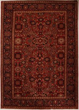Persian Hamedan Red Rectangle 7x10 ft Wool Carpet 13858