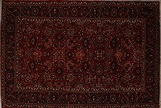 Persian Hamedan Red Rectangle 7x10 ft Wool Carpet 13860