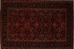 Persian Hamedan Red Rectangle 7x10 ft Wool Carpet 13860