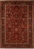 Hamedan Red Hand Knotted 70 X 101  Area Rug 251-13863 Thumb 0