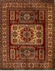 Kazak Red Hand Knotted 103 X 118  Area Rug 251-13871 Thumb 0