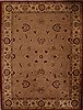 Pishavar Beige Hand Knotted 89 X 116  Area Rug 251-13879 Thumb 0