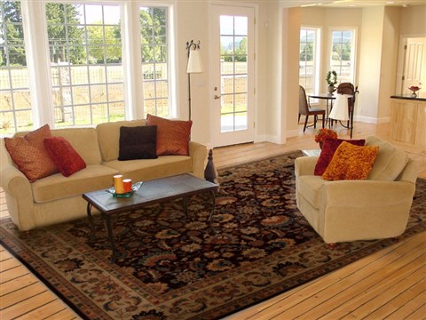 Pishavar Beige Hand Knotted 90 X 120 Area Rug 251-13884 Image 6