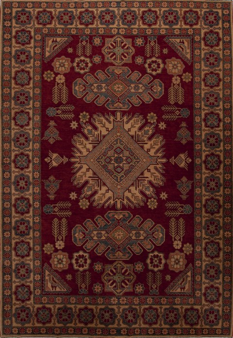 Kazak Red Hand Knotted 82 X 122  Area Rug 251-13889 Image 0
