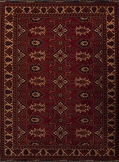 Pakistani Kazak Red Rectangle 9x12 ft Wool Carpet 13894