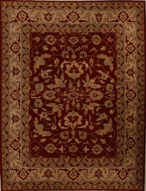Pishavar Brown Hand Knotted 90 X 118 Area Rug 251-13903 Image 0