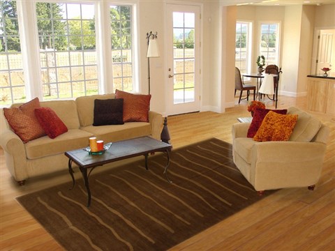 Pishavar Brown Hand Knotted 82 X 113 Area Rug 251-13909 Image 4