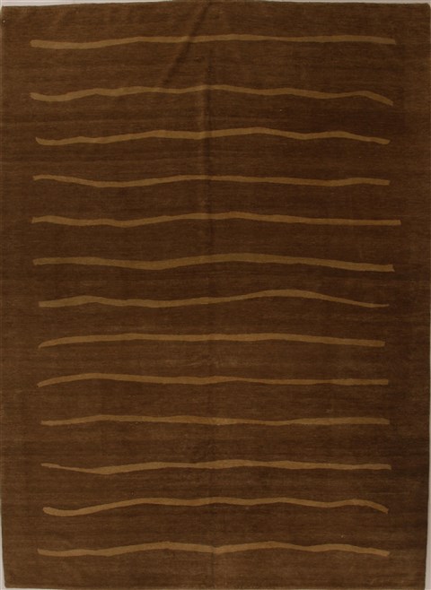 Pishavar Brown Hand Knotted 82 X 113 Area Rug 251-13909 Image 0