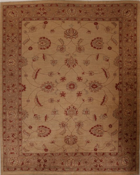 Pishavar Beige Hand Knotted 811 X 112  Area Rug 251-13910 Image 0