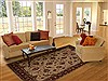 Pishavar Beige Hand Knotted 83 X 109  Area Rug 251-13912 Thumb 4