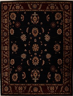 Pakistani Pishavar Blue Rectangle 9x12 ft Wool Carpet 13915