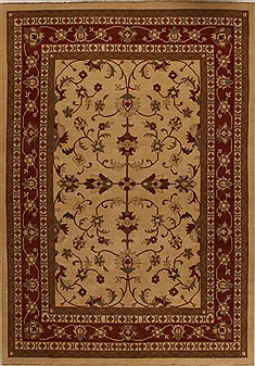 Pishavar Beige Hand Knotted 8'3" X 11'9"  Area Rug 251-13943